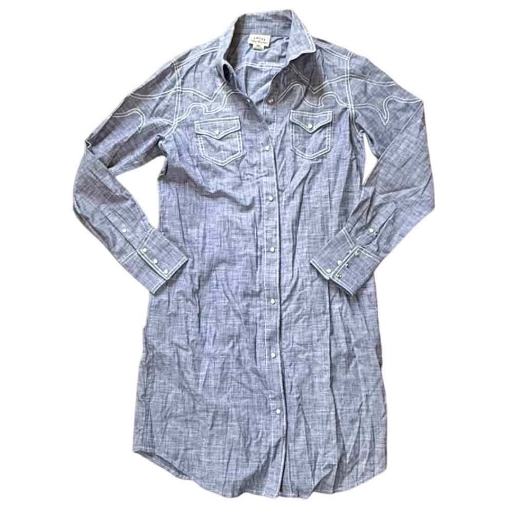 Ariat Blue Chambray Long Sleeve Shirt Dress